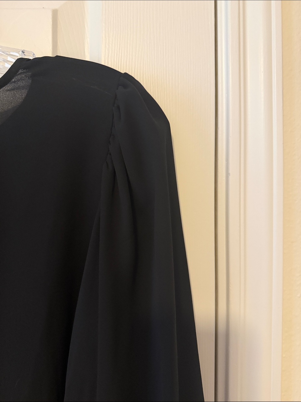 Express Black Ruffle Cuff Blouse - Picture 6 of 8
